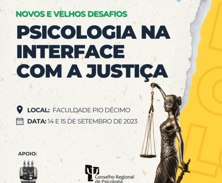 Seminário 'Novos desafios à psicologia na interface com a justiça' começa nesta quinta