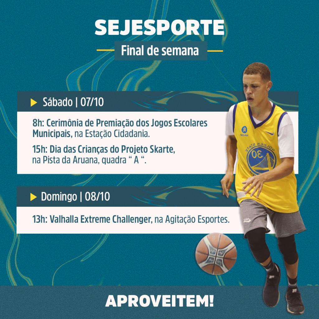 Confira a agenda esportiva do final de semana em Aracaju