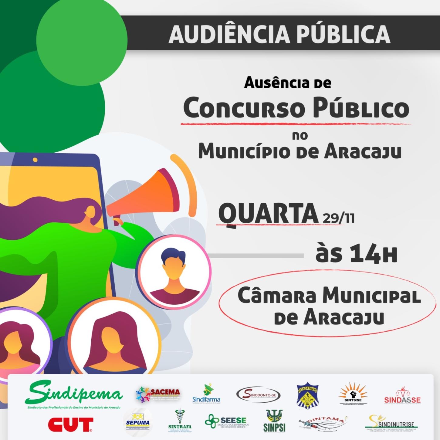 Audiência Pública vai tratar do Concurso Público em Aracaju