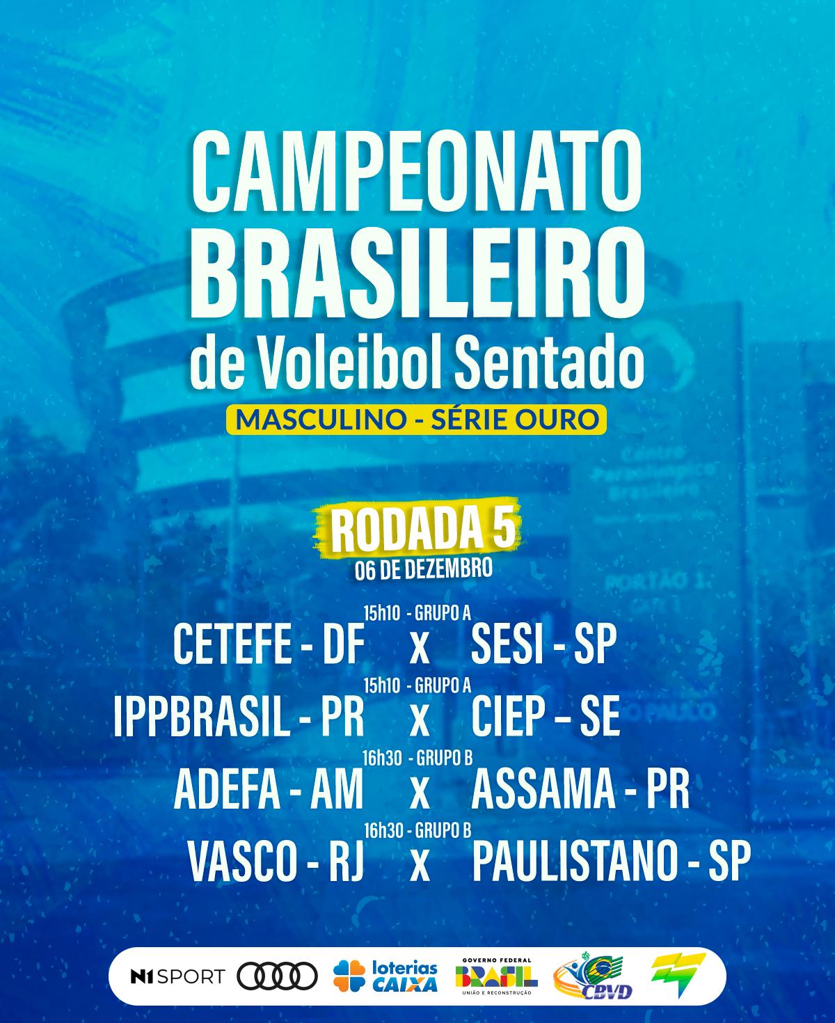 Campeonato Brasileiro de Vôlei Sentado Masculino Série Ouro inicia nesta segunda