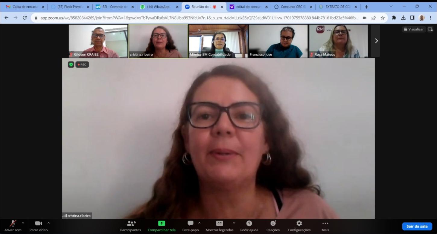 CRA-SE participa de reunião para definição de conteúdo programático do Concurso Público do CRC-SE