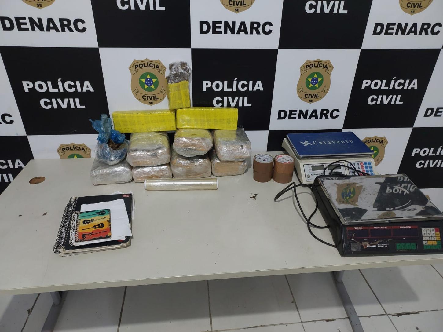 DENARC APREENDE 11KG DE MACONHA TIPO “SKUNK” EM PONTO DE VENDA DE DROGAS EM NOSSA SENHORA DO SOCORRO