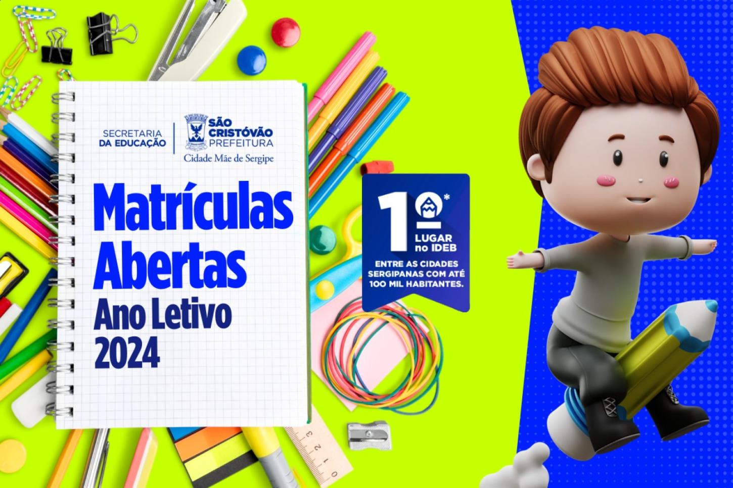 Matrículas na rede municipal de São Cristóvão iniciam na segunda