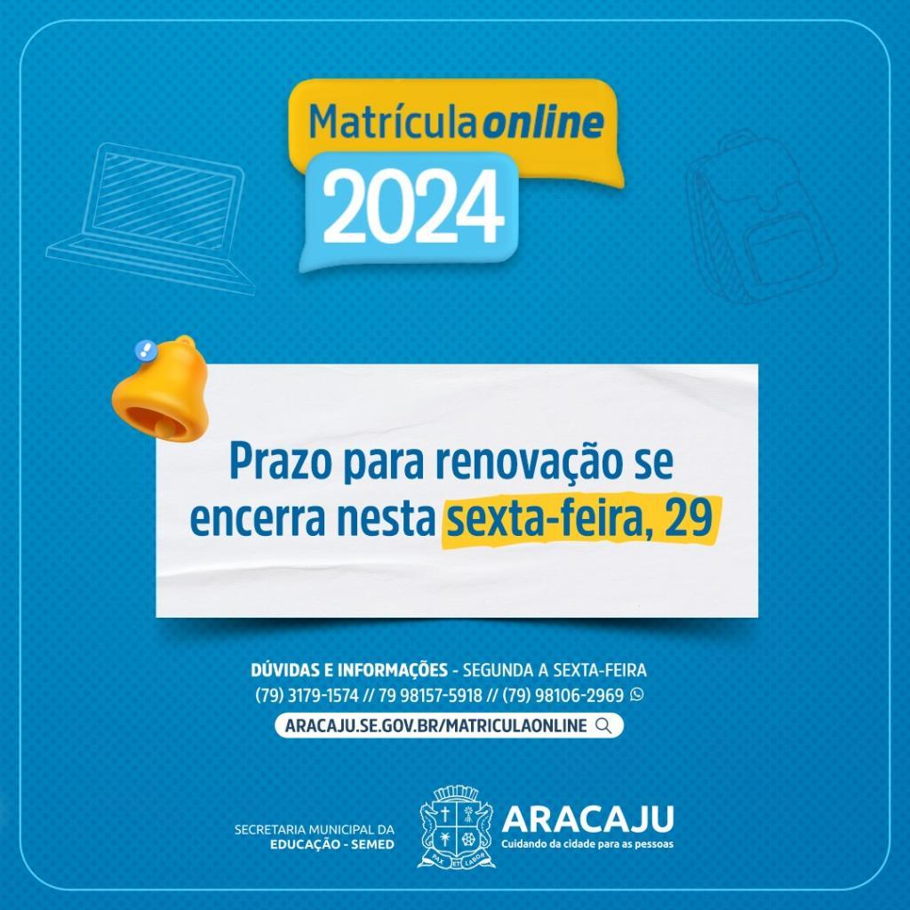 Renovação de matrícula da rede municipal deve ser feita até dia 29