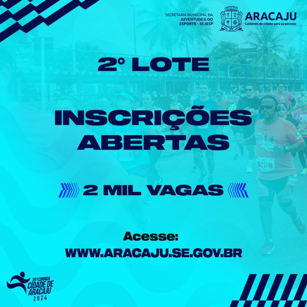 39ª Corrida Cidade de Aracaju: abertas as inscrições do 2º lote