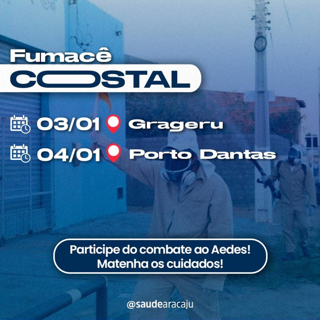 Aplicação do fumacê costal percorrerá os bairros Grageru e Porto Dantas nesta semana