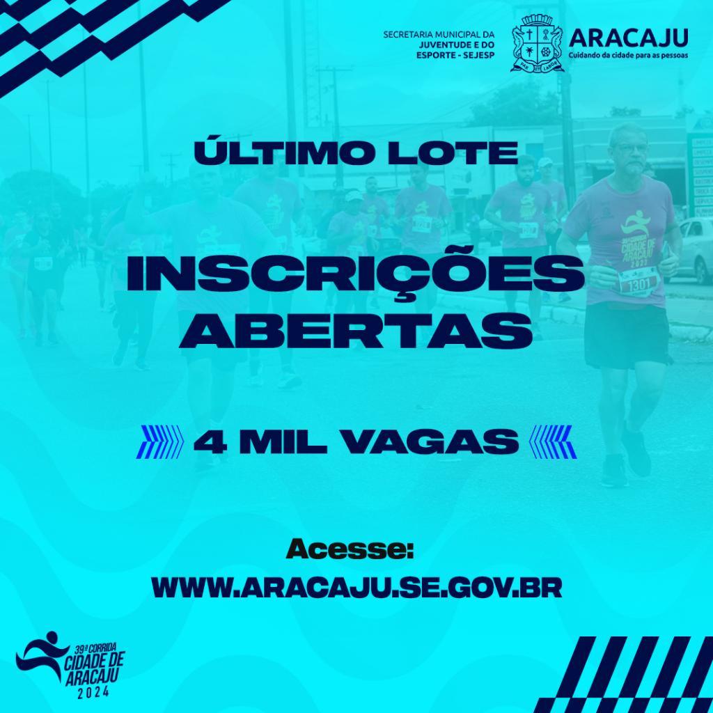 Corrida Cidade de Aracaju: encerradas as inscrições para a competição