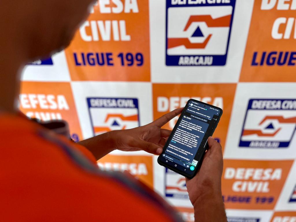 Defesa Civil emite alerta de chuvas com relâmpagos e trovões para as próximas 24 horas em Aracaju