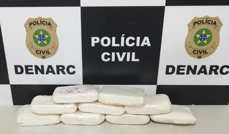 Denarc apreende 9kg de cocaína no bairro Soledade,  Aracaju
