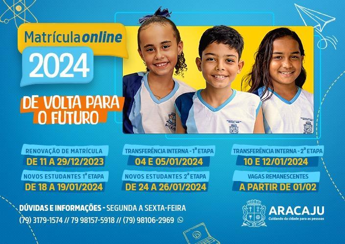 Matrícula online 2024: segunda etapa da transferência interna inicia nesta quarta-feira