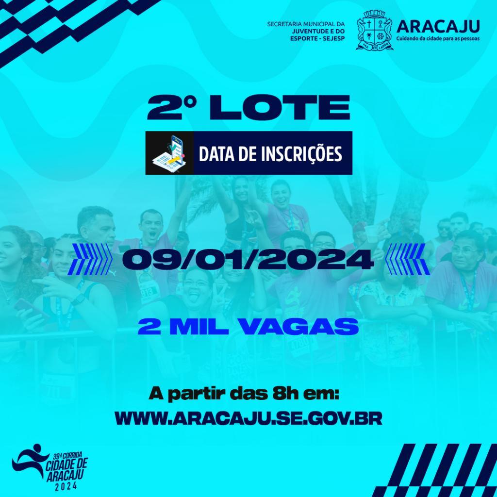 Prefeitura divulga data do 2º lote de inscrições para a 39ª Corrida Cidade de Aracaju