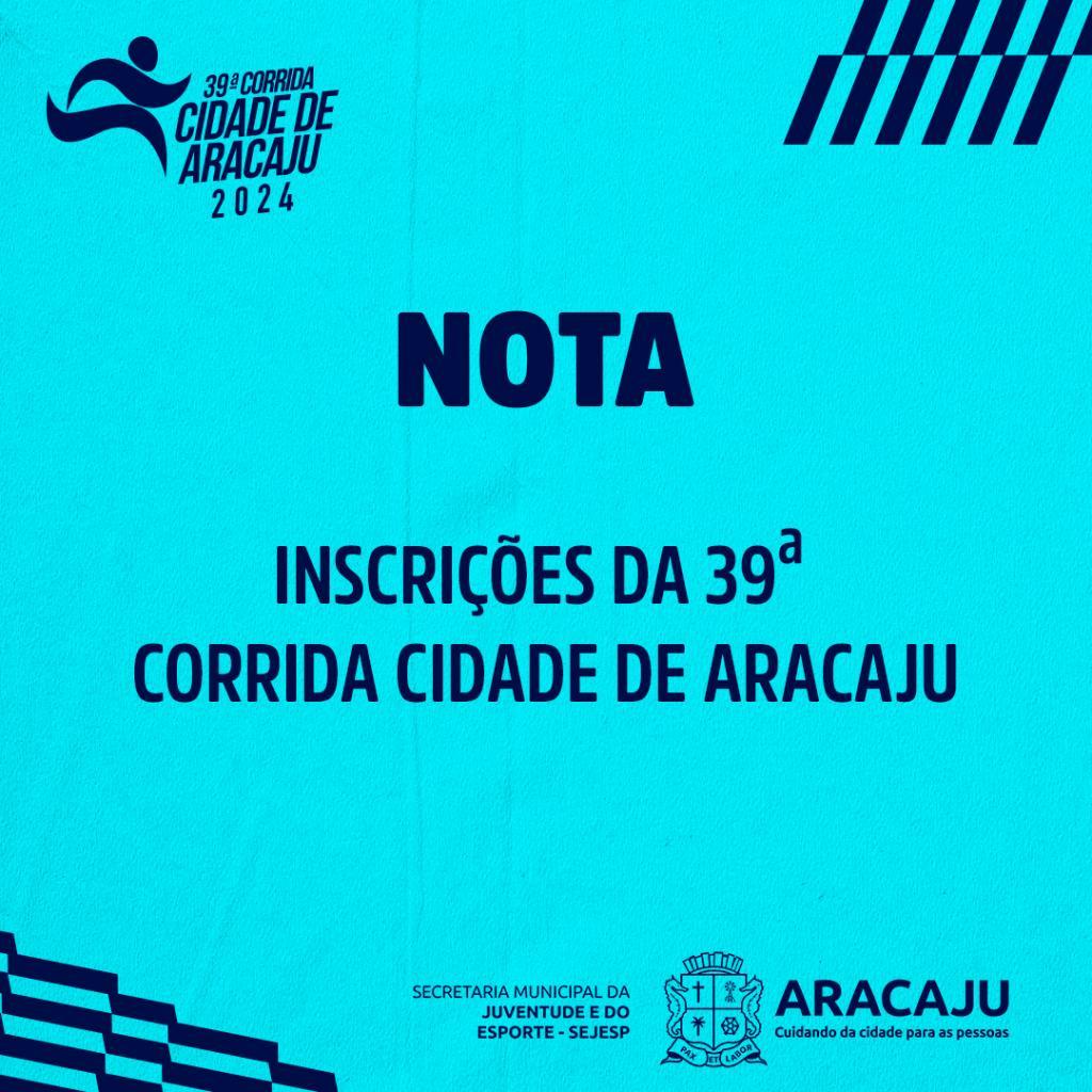 Prefeitura esclarece procedimentos sobre inscrições da 39ª Corrida Cidade de Aracaju