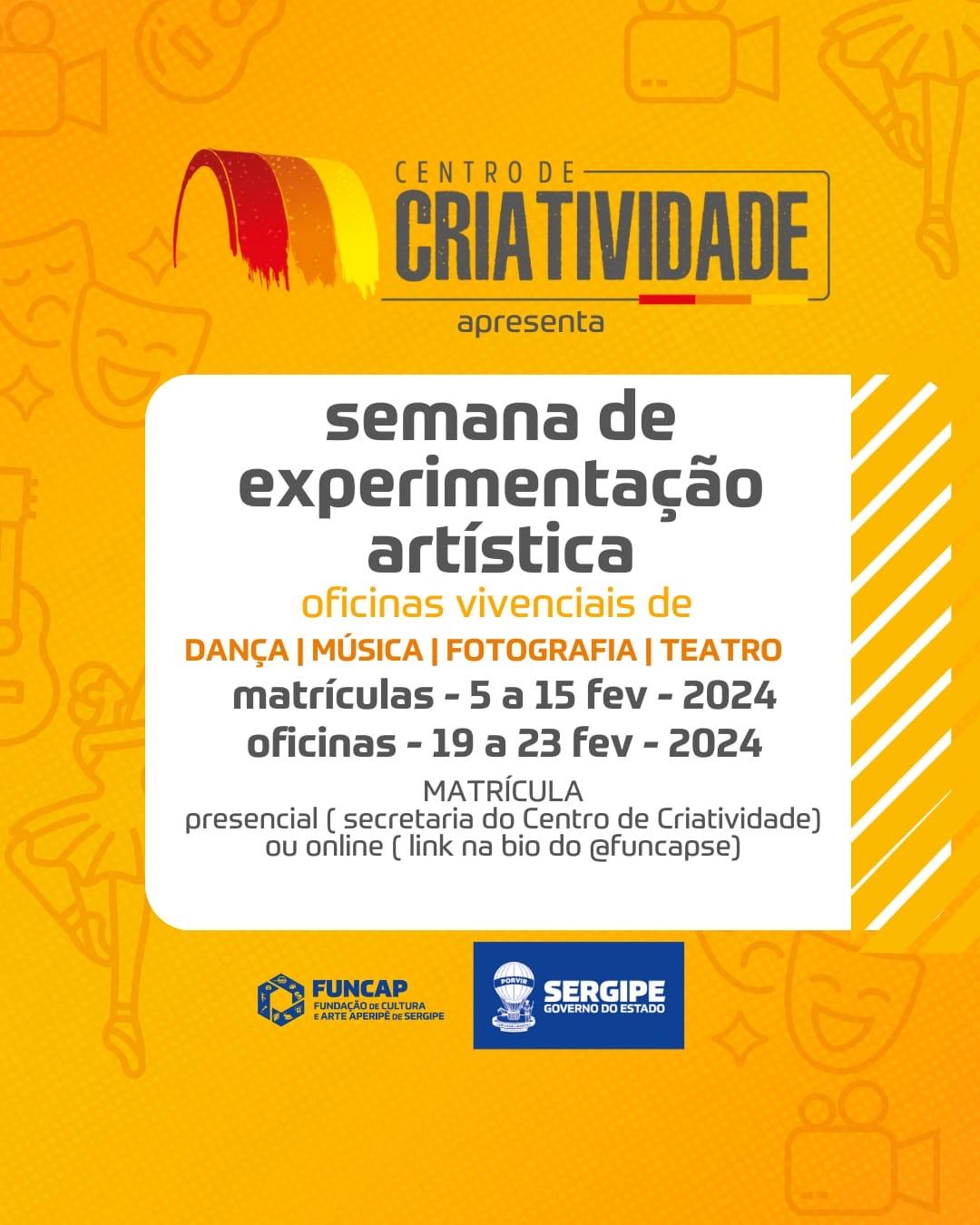 Centro de Criatividade abre inscrições para oficinas de artes gratuitas