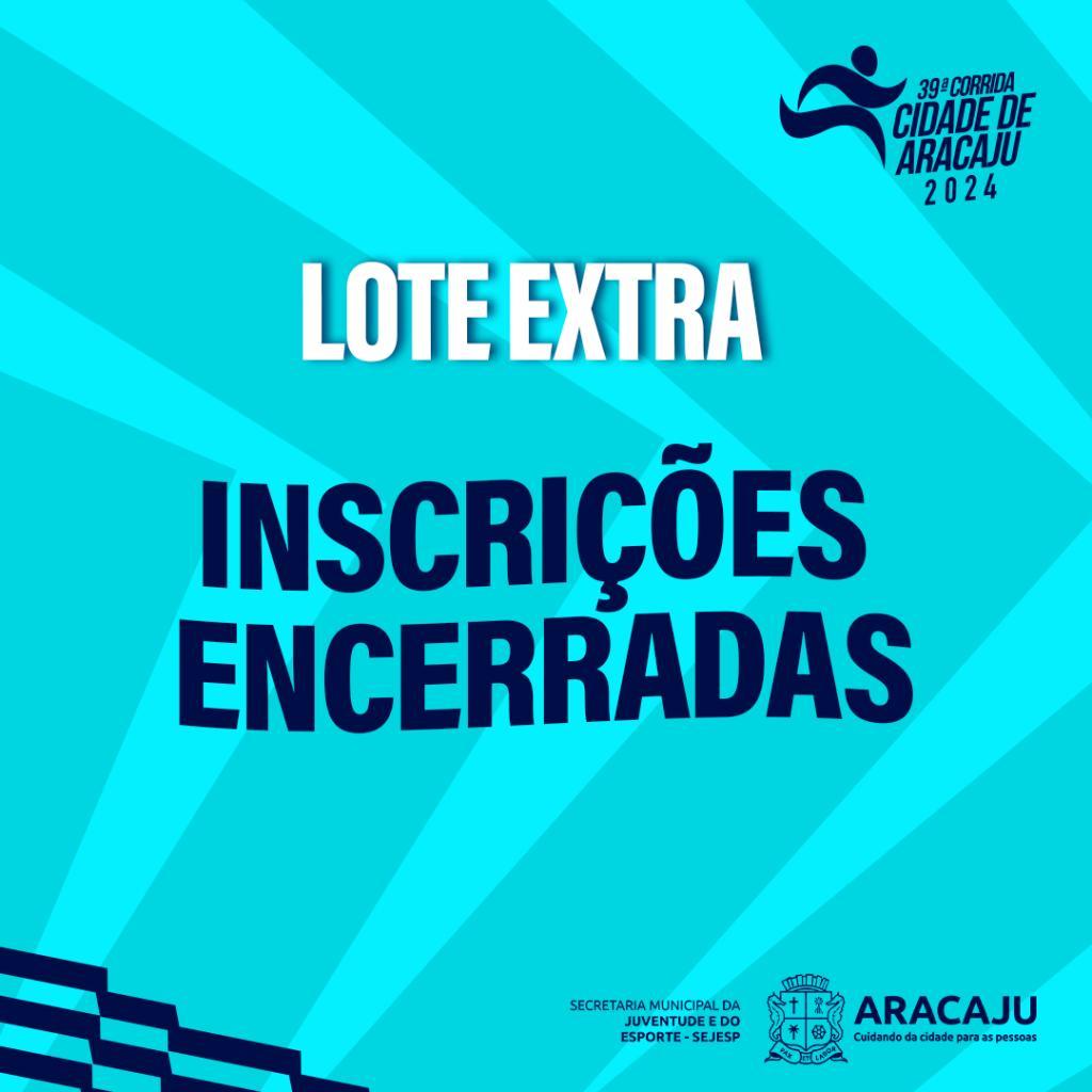 Encerradas as inscrições do lote de mil vagas para a 39ª Corrida Cidade de Aracaju