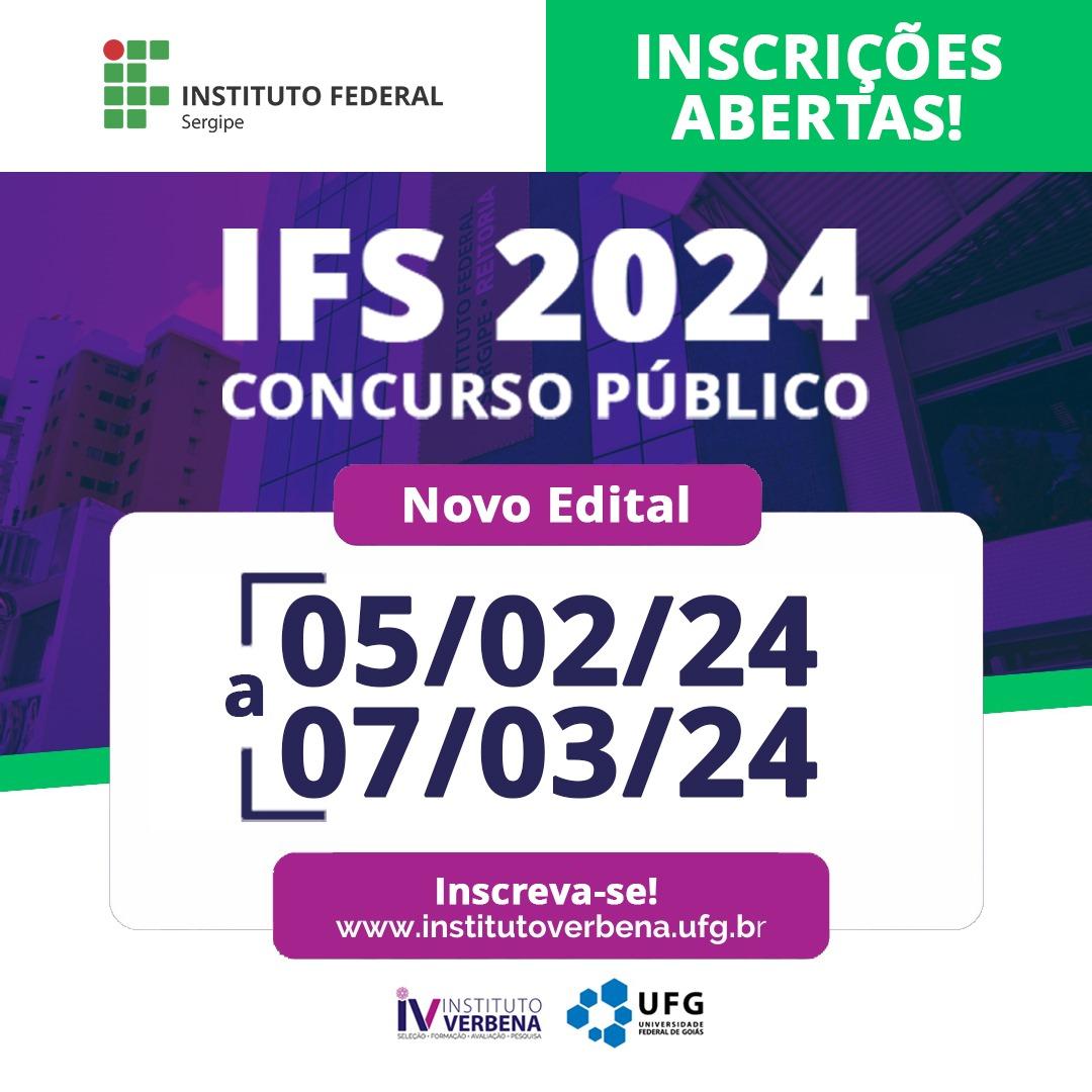 IFS abre inscrições para concurso de Técnico Administrativo em Educação