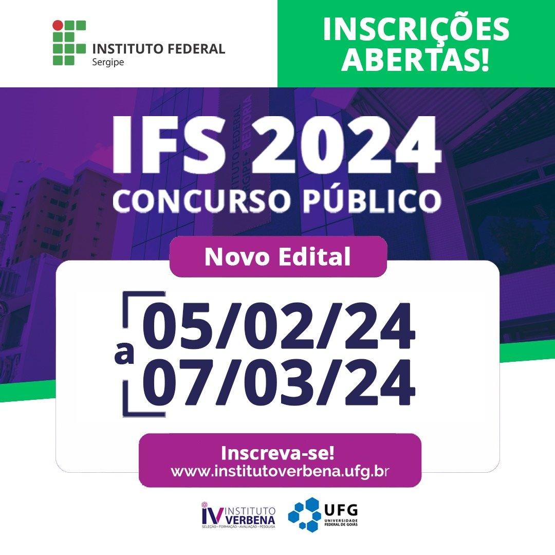 IFS abre inscrições para concurso de Técnico Administrativo em Educação