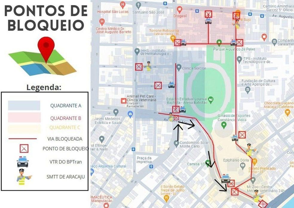 Trânsito em Aracaju será alterado devido ao jogo Flamengo x Bangu na Arena Batistão