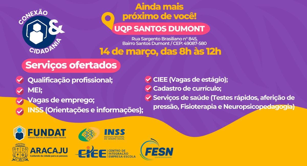 Conexão e Cidadania chega ao bairro Santos Dumont na quinta-feira
