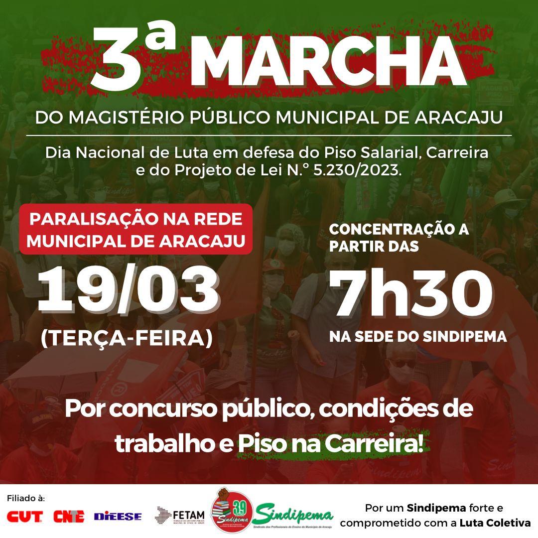 Professores de Aracaju paralisam as atividades e participam de marcha