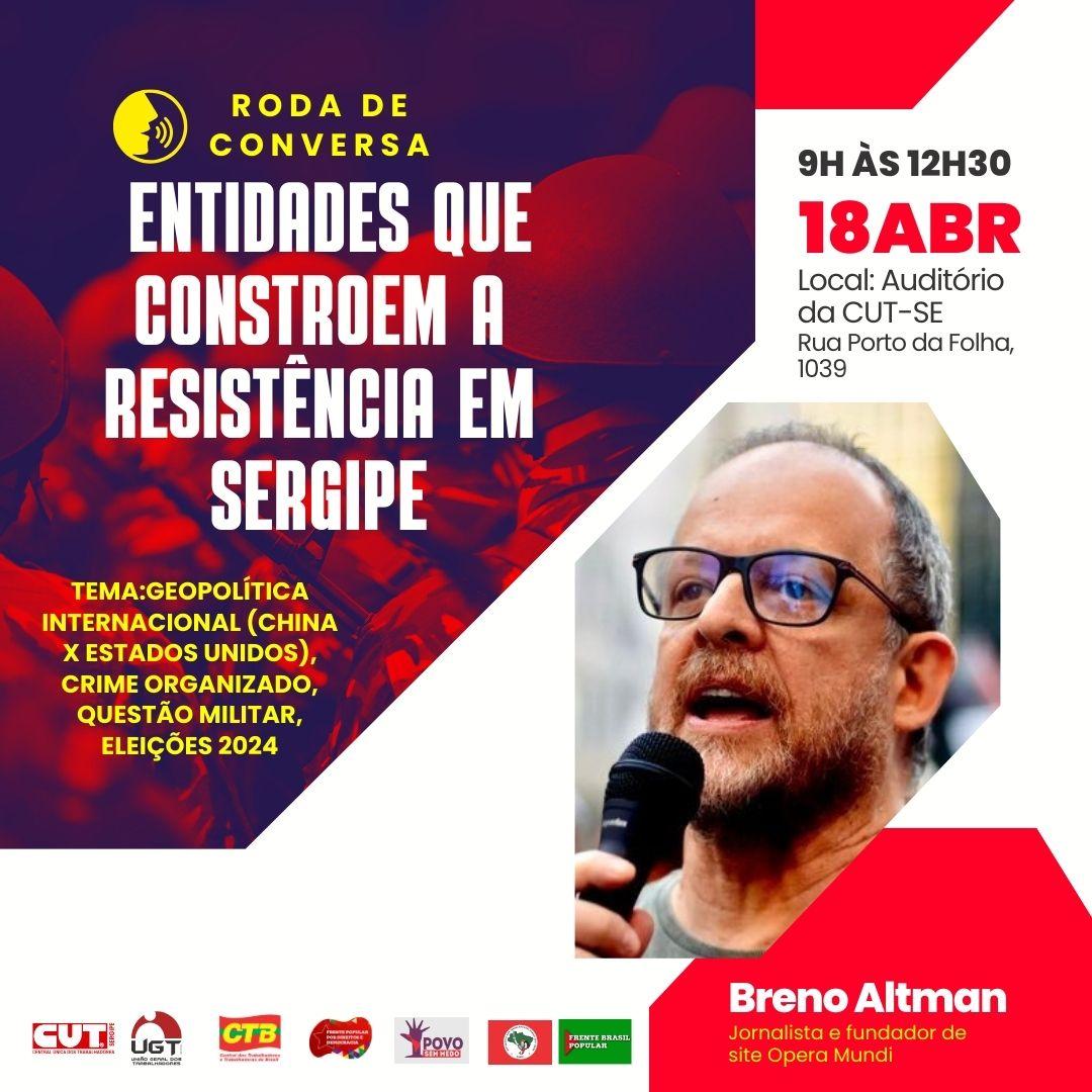 Breno Altman lança livro e faz debate sobre a Palestina em Aracaju