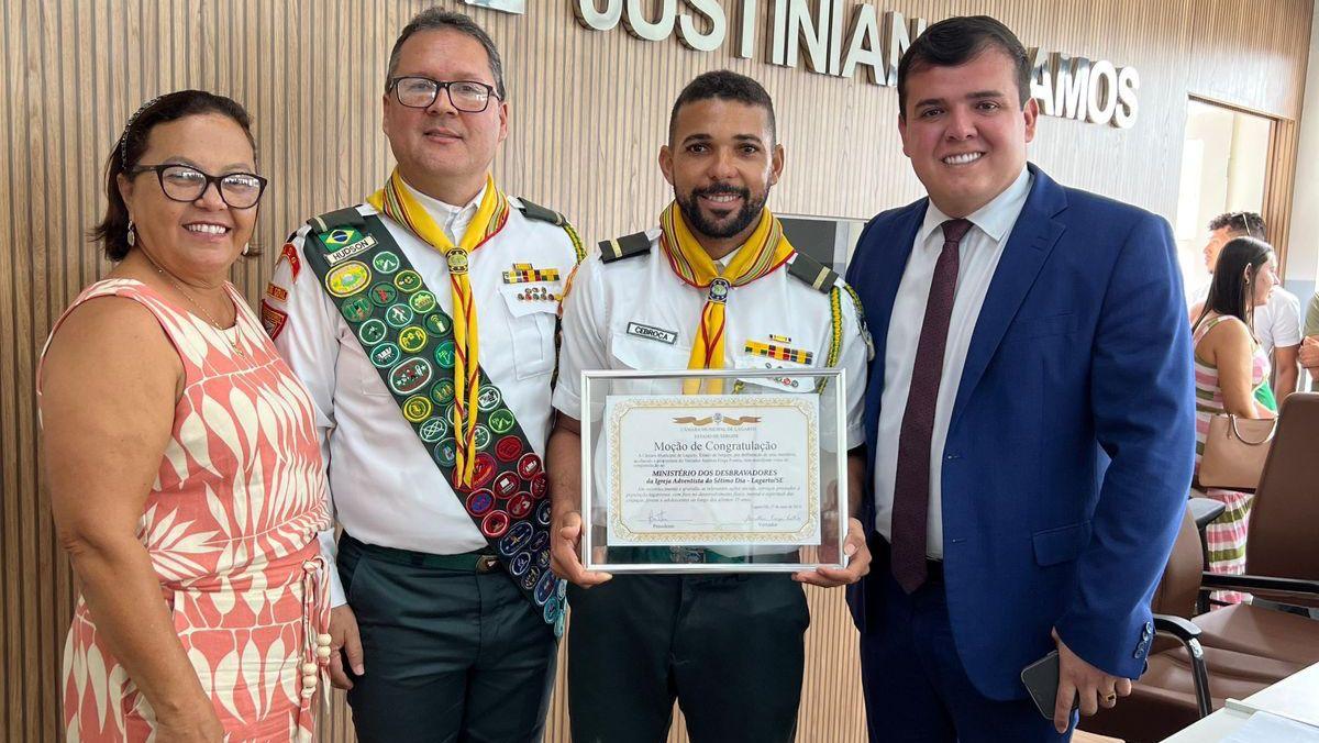 Clube dos Desbravadores recebe Moção de Congratulação na Câmara de Lagarto