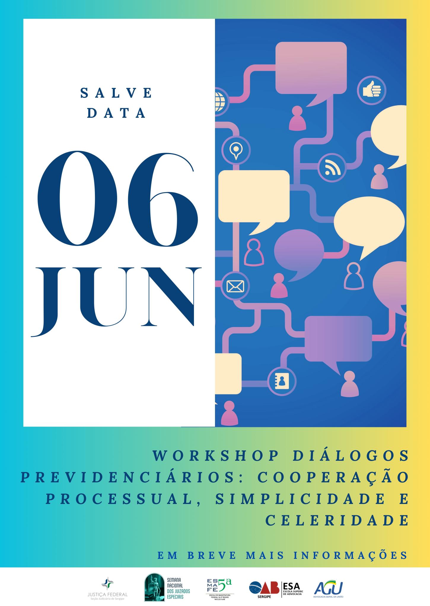 JFSE promove workshop entre os dias 3 e 7 de junho em Sergipe
