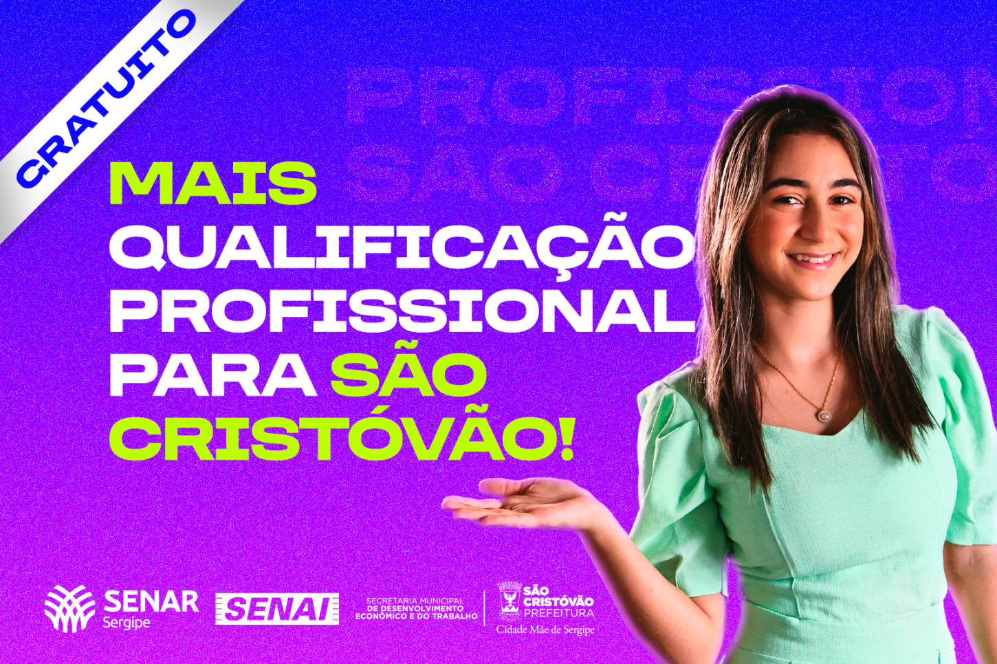 São Cristóvão: inscrições abertas para cursos de qualificação em parceria com Senai e Senar