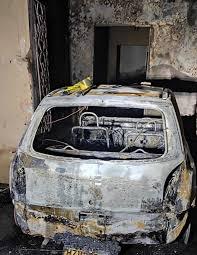 Incêndio destrói casa e carro na garagem no município de Laranjeiras; Ninguém ficou ferido