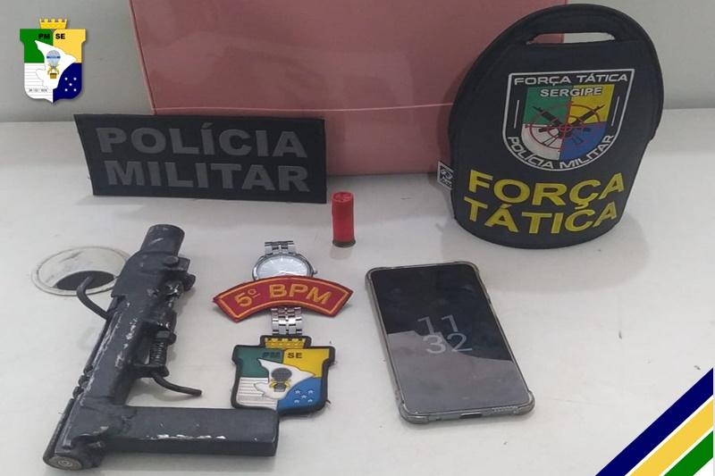 PM prende dois suspeitos e apreende relógios, um celular e  bolsa das vítimas em Socorro