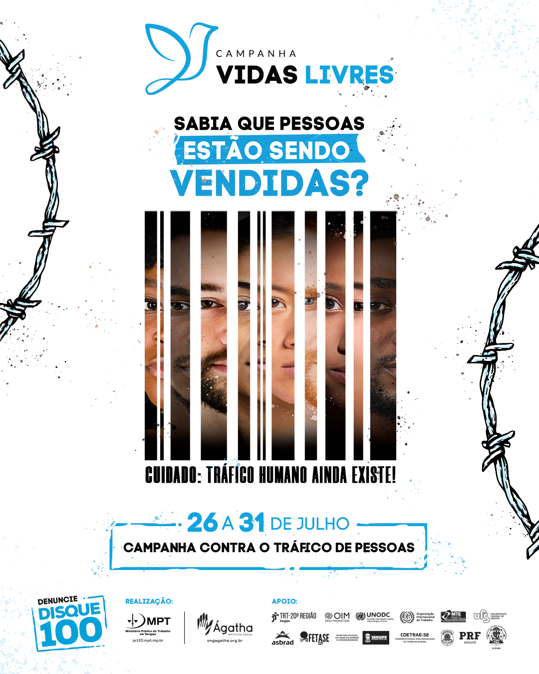 Tráfico de pessoas: MPT-SE e instituições realizam campanha de conscientização