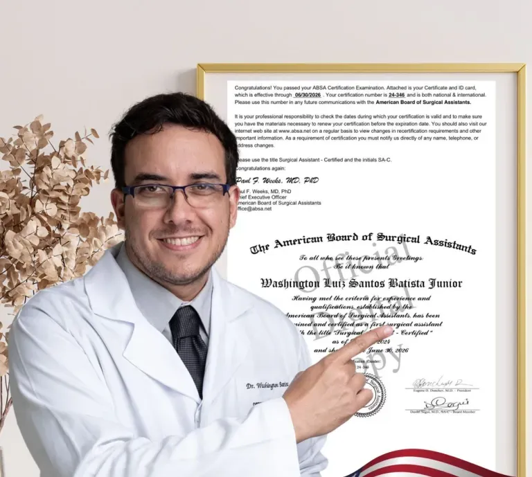 Ortopedista sergipano Dr. Washington Batista comemora certificação internacional