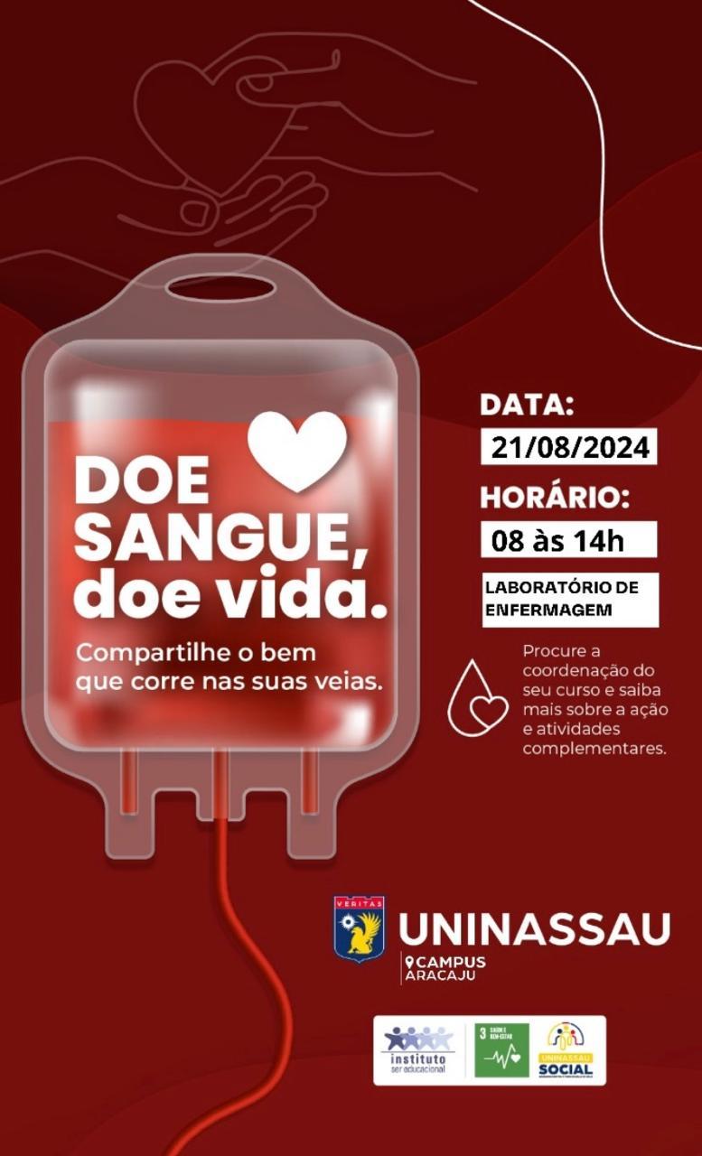 UNINASSAU promove mutirão de doação de sangue no dia 21