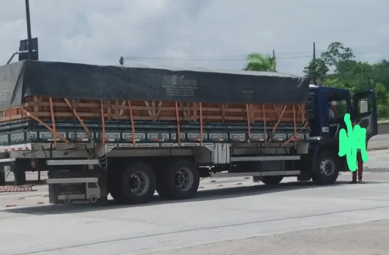 Companhia Fazendária e Sefaz retêm carga de blocos sendo transportada com nota fiscal
