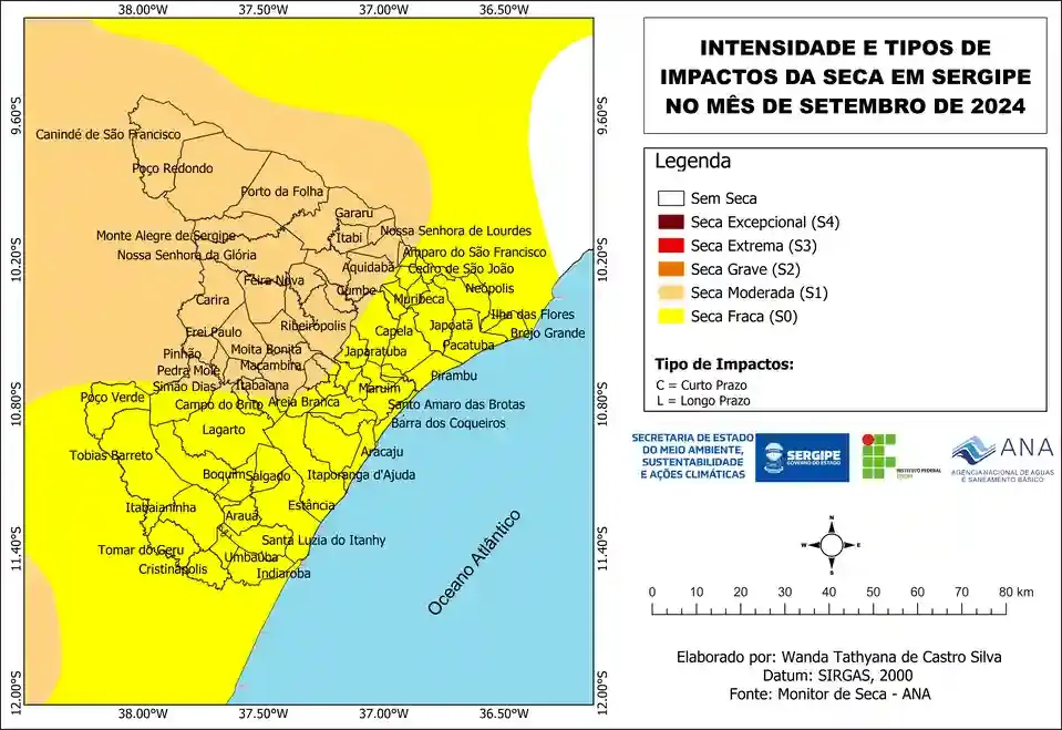 Previsão aponta agravamento da seca no estado de Sergipe