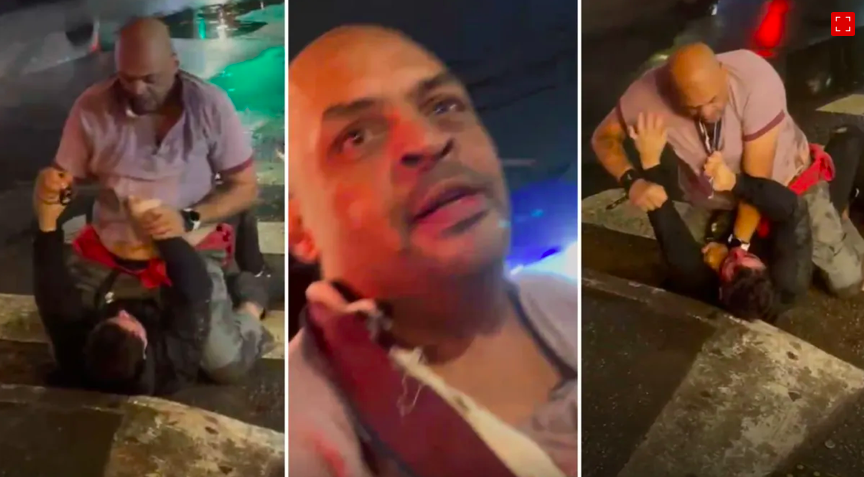 Filho de Maguila espanca ambulante em São Paulo