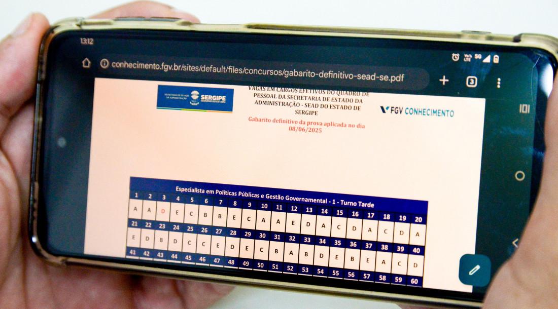 Resultado preliminar da prova objetiva do concurso para gestor governamental de Sergipe é publicado