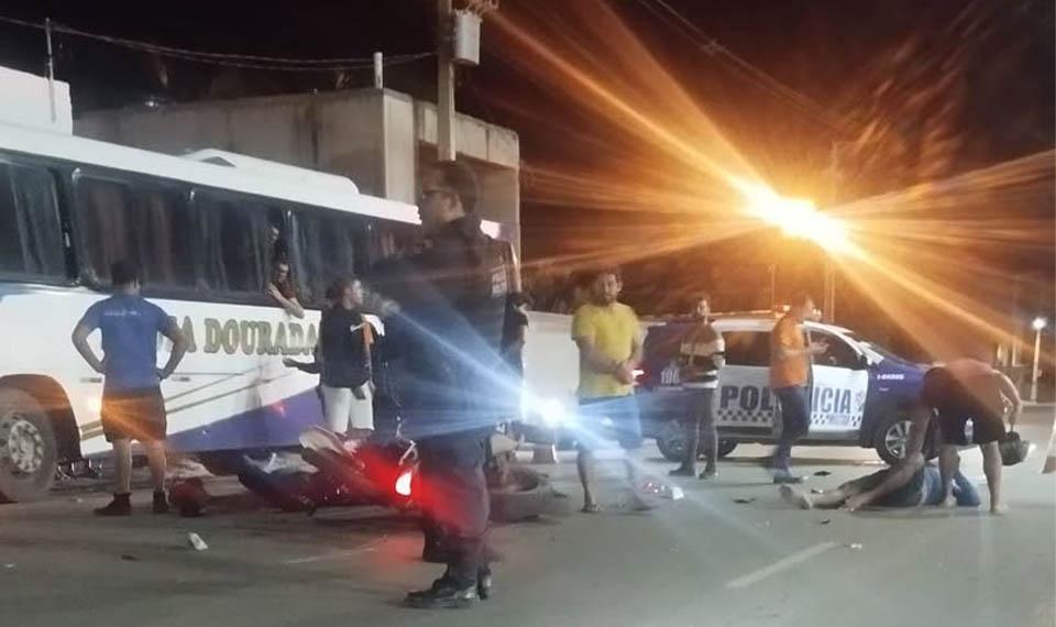Acidente envolvendo duas motos deixa uma pessoa morta e duas feridas em Nossa Senhora da Glória