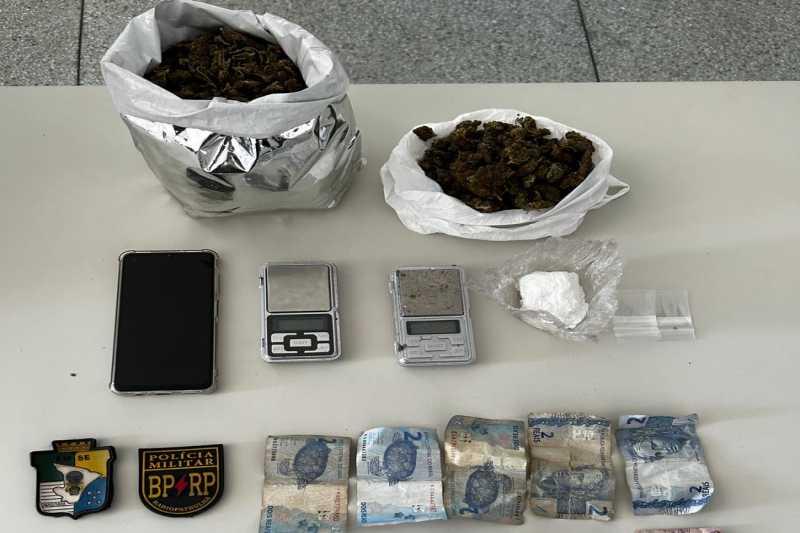 Suspeito de tráfico de drogas é preso em flagrante no Bairro Novo Paraíso