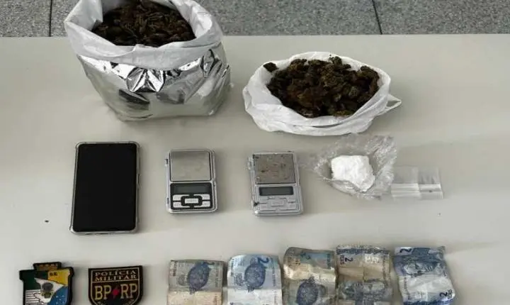 Suspeito de tráfico de drogas é preso em flagrante no Bairro Novo Paraíso